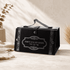 Etrog Box - Faux Leather Silver Design