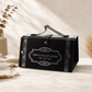 Etrog Box - Faux Leather Silver Design
