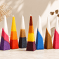 Havdalah Candle - Modern Pyramid Design Multicolor