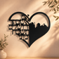 Im Eshkachech Yerushalayim Heart Metal Wall Hanging – Black Hebrew Metal Wall Décor for Jewish Home