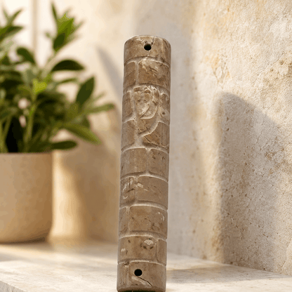 Mezuzah Case – Natural Marble Mezuzah | Fits 4.7" Klaf