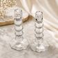 Candlesticks - Crystal Shabbat & Yom Tov Candlesticks | Faceted Sphere Design