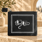Tefillin Bag – Black Faux Leather with Silver Tefillin Embroidery | Elegant Zippered Design