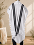 Tallit Tashbetz Black - 100% Rehelim Wool - Mishkan HaTchelet