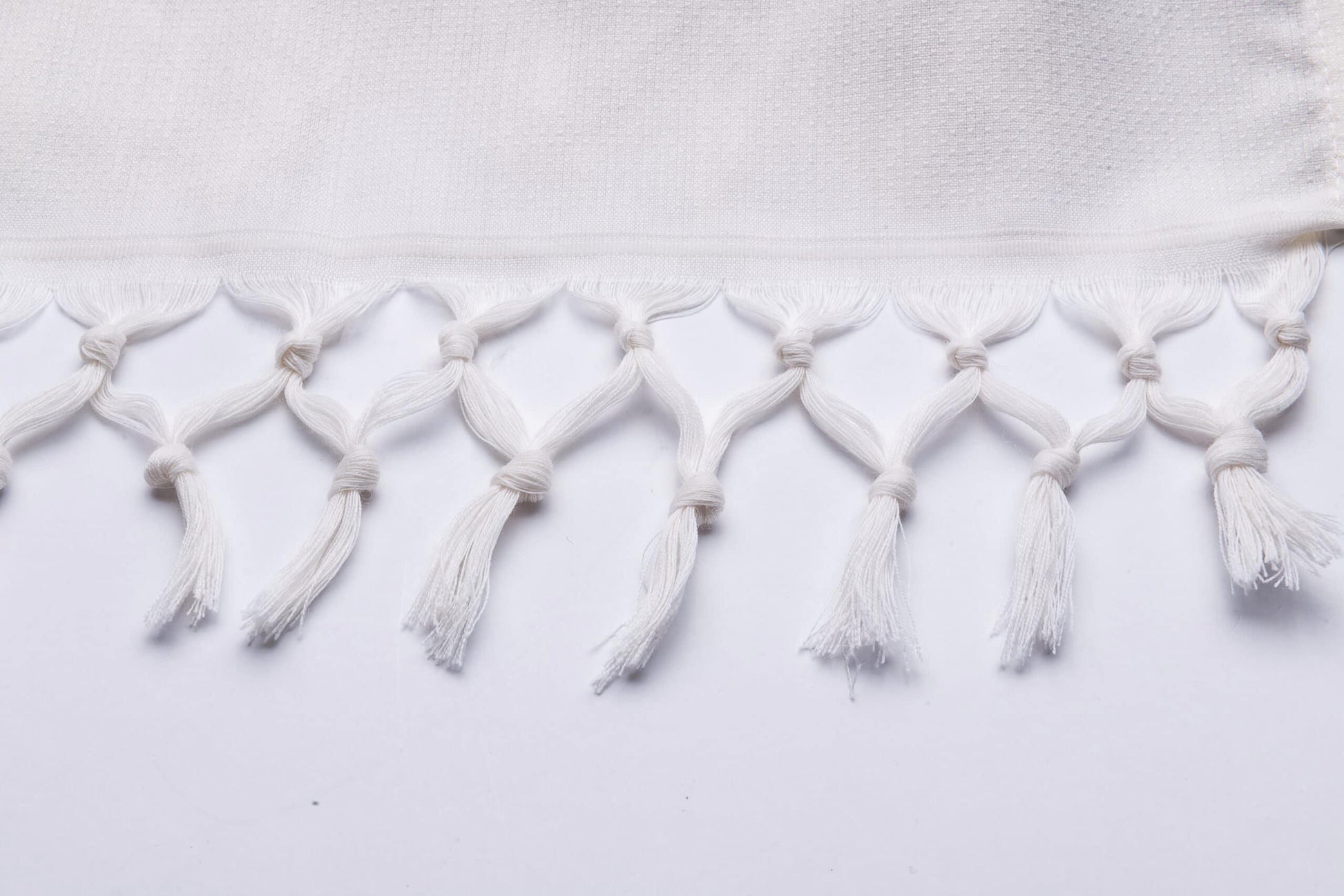 Tallit Shacharit White - 100% Rehelim Wool - Mishkan HaTchelet - Orot Judaica