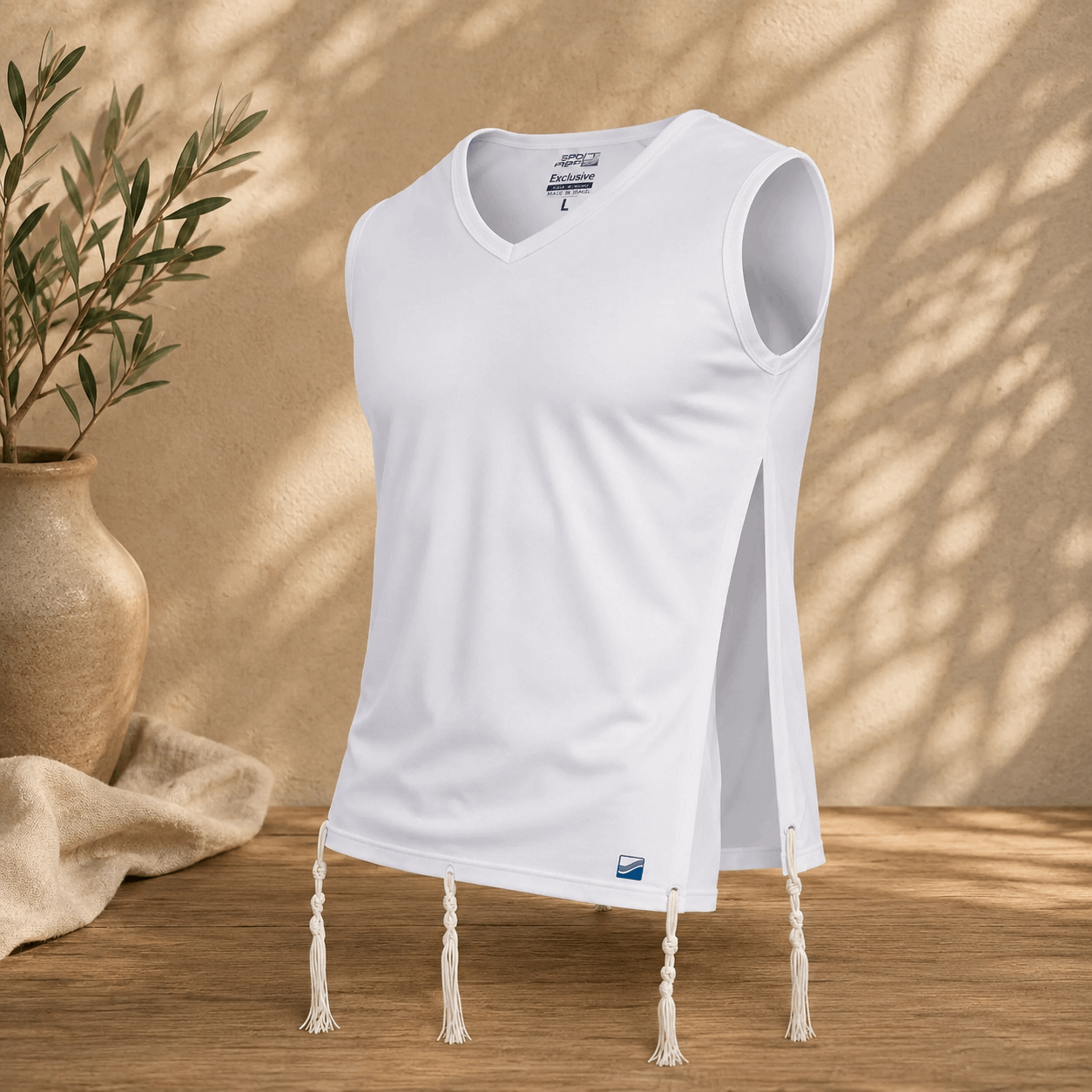 Tzitzit Undershirt - 100% Cotton Exclusive by Mishkan HaTchelet