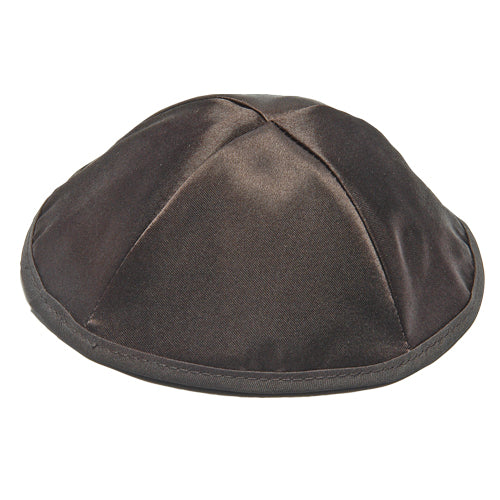 Black Satin Kippah - 7.50 inches (19 cm)