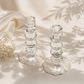 Candlesticks - Crystal Shabbat & Yom Tov Candlesticks | Faceted Sphere Design