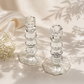 Candlesticks - Crystal Shabbat & Yom Tov Candlesticks | Faceted Sphere Design