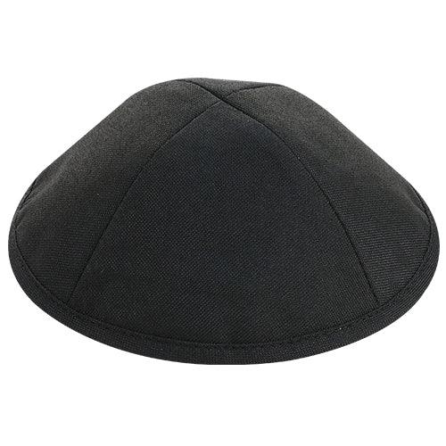 Silk-Linen Kippah - Black (Size 4) - Orot Judaica