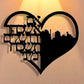 Im Eshkachech Yerushalayim Heart Metal Wall Hanging – Black Hebrew Metal Wall Décor for Jewish Home