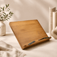 Shtender – Adjustable Folding Bamboo Book Stand with Page Holders | Wooden Jewish Book Rest