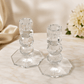 Candlesticks - Crystal Shabbat & Yom Tov Candlesticks | Faceted Sphere Design