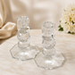 Candlesticks - Crystal Shabbat & Yom Tov Candlesticks | Faceted Sphere Design