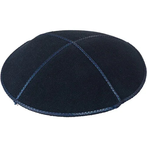 Blue Leather Kippah - Artman Style - Orot Judaica