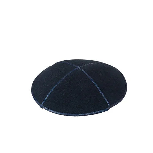 Blue Leather Kippah - Artman Style - Orot Judaica