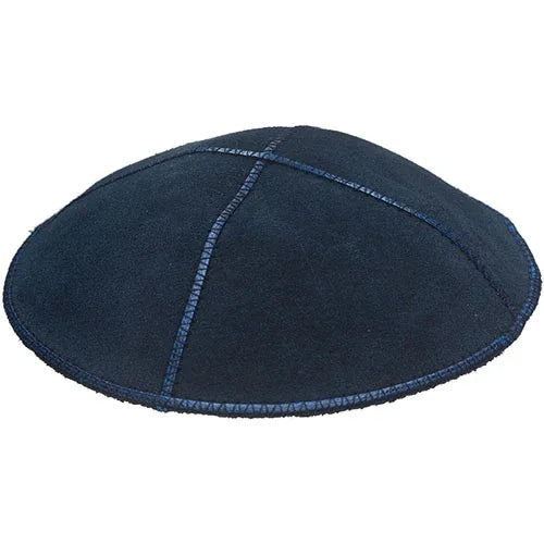Blue Leather Kippah - Artman Style - Orot Judaica