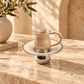 Mayim Acharonim – Aluminum Washing Set | White Beige & Silver Design