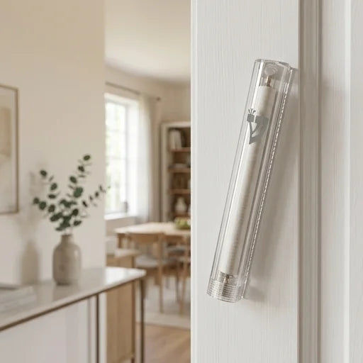 Mezuzah Case – Clear Plastic Mezuzah with Screw Cap | Fits 4.7" Klaf
