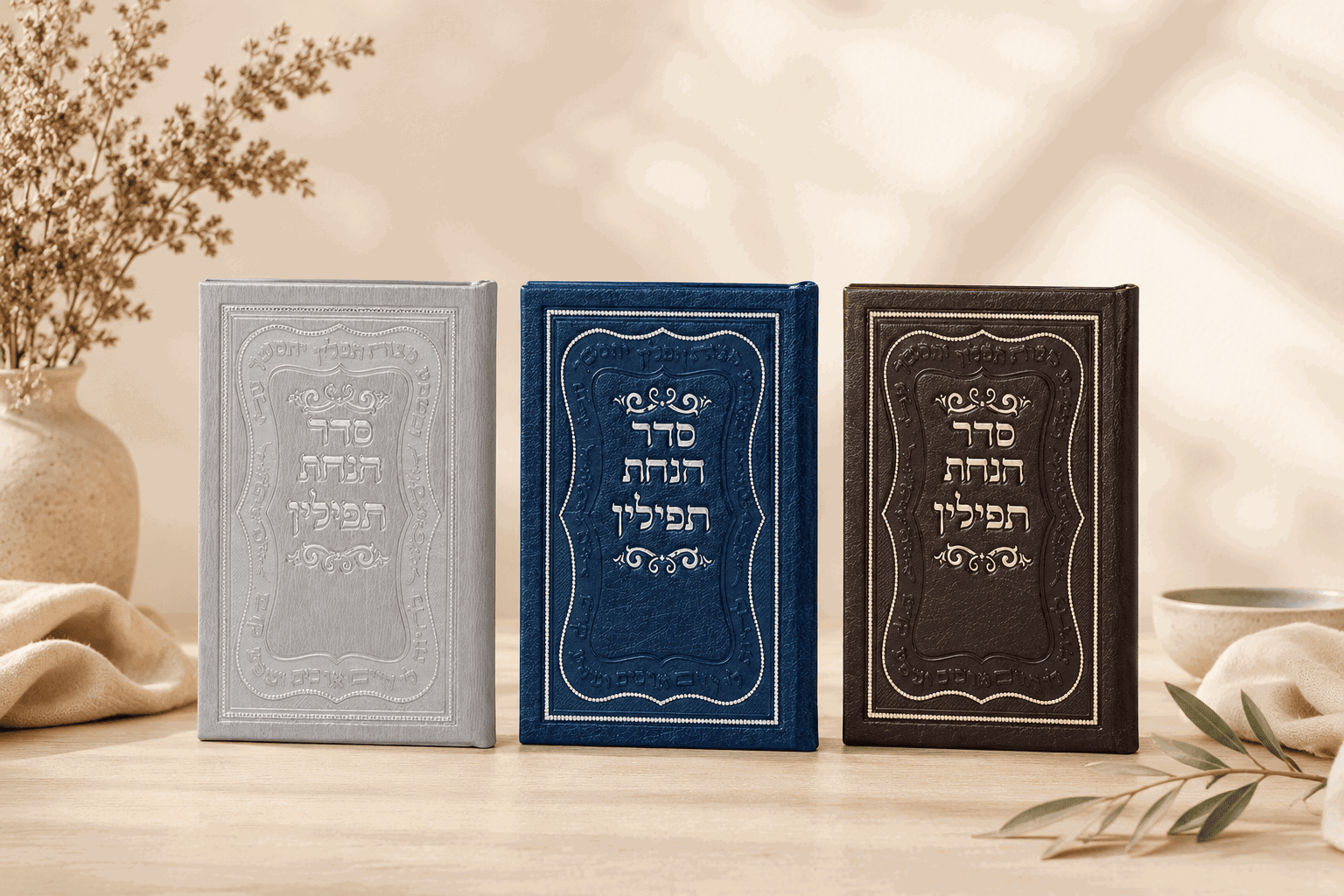 Seder Hanochas Tefillin Booklet with Mirror - Faux Leather