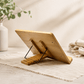 Shtender – Adjustable Folding Bamboo Book Stand with Page Holders | Wooden Jewish Book Rest