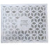 Challah Cover - Geometric Cube Pattern White & Silver - Orot Judaica