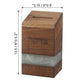 Tzedakah Box – Solid Wood & White Epoxy Charity Box | Wall Mounted Modern Judaica