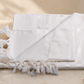 Tallit Pe'er Kal White - 100% Pure Rehelim Wool - Mishkan HaTchelet