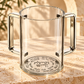 Netilat Yadayim Washing Cup – Clear Acrylic Netilah Cup with Silver Handles & Hebrew Design