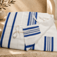 Tallit Tashbetz Blue – 100% Rehelim Wool – Mishkan HaTchelet