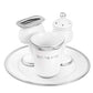 Ceramic Havdalah Set with Tray - Elegant White