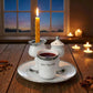 Ceramic Havdalah Set with Tray - Elegant White