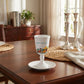 Kiddush Cup with Saucer - Ceramic Jerusalem Design