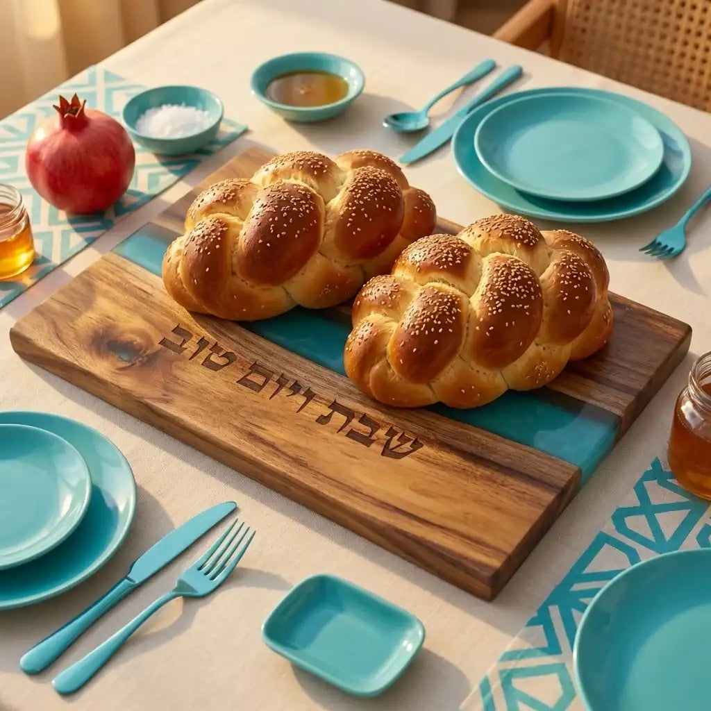Challah Board – Acacia Wood & Epoxy Board | Teal River Design