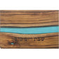 Challah Tray - Acacia Wood with Teal Epoxy - Orot Judaica