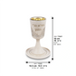 Kiddush Cup – Jerusalem Sand Finish Kiddush Cup with Gold Interior | Kotel Design & Matching Saucer