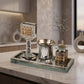 Crystal Havdalah Set with Decorative Plaque