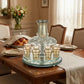 Rotating Crystal Wine Distributor - Gold Edition (8 Cups)