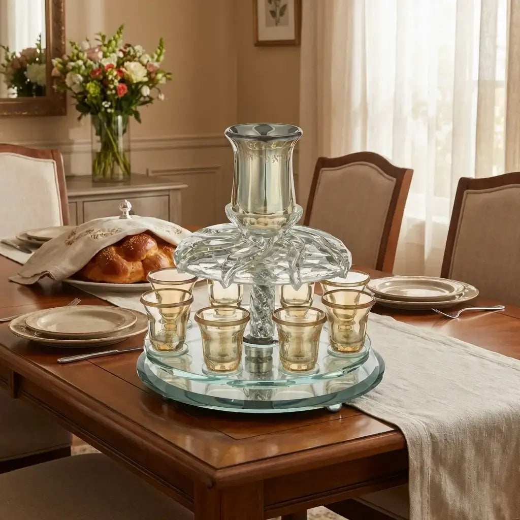 Rotating Crystal Wine Distributor - Gold Edition (8 Cups)