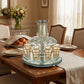 Rotating Crystal Wine Distributor - Gold Edition (8 Cups)