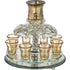 Rotating Crystal Wine Distributor - Gold Edition (8 Cups) - Orot Judaica