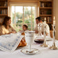 Kiddush Cup - Ceramic Silver with Saucer