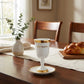 Kiddush Cup - Ceramic Gold with Saucer