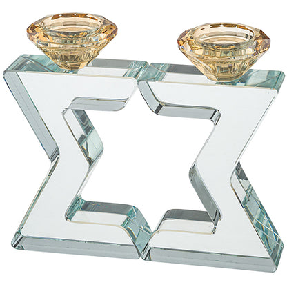 Candlesticks – Crystal Shabbat & Yom Tov Candlesticks | Star of David Design