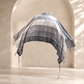 Tallit – Luxury Patterned Jewish Prayer Shawl with Tekhelet Tzitzit | Blue & Gold or Gray & White