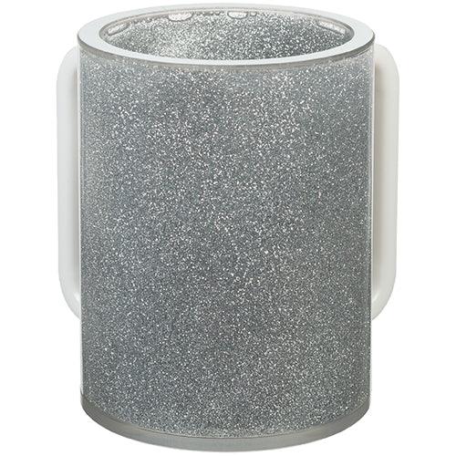 Netilat Yadayim Washing Cup - Clear Acrylic with Silver Glitter - Orot Judaica