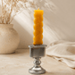 Havdalah Candle - Silver Candlestick Sculpted Design