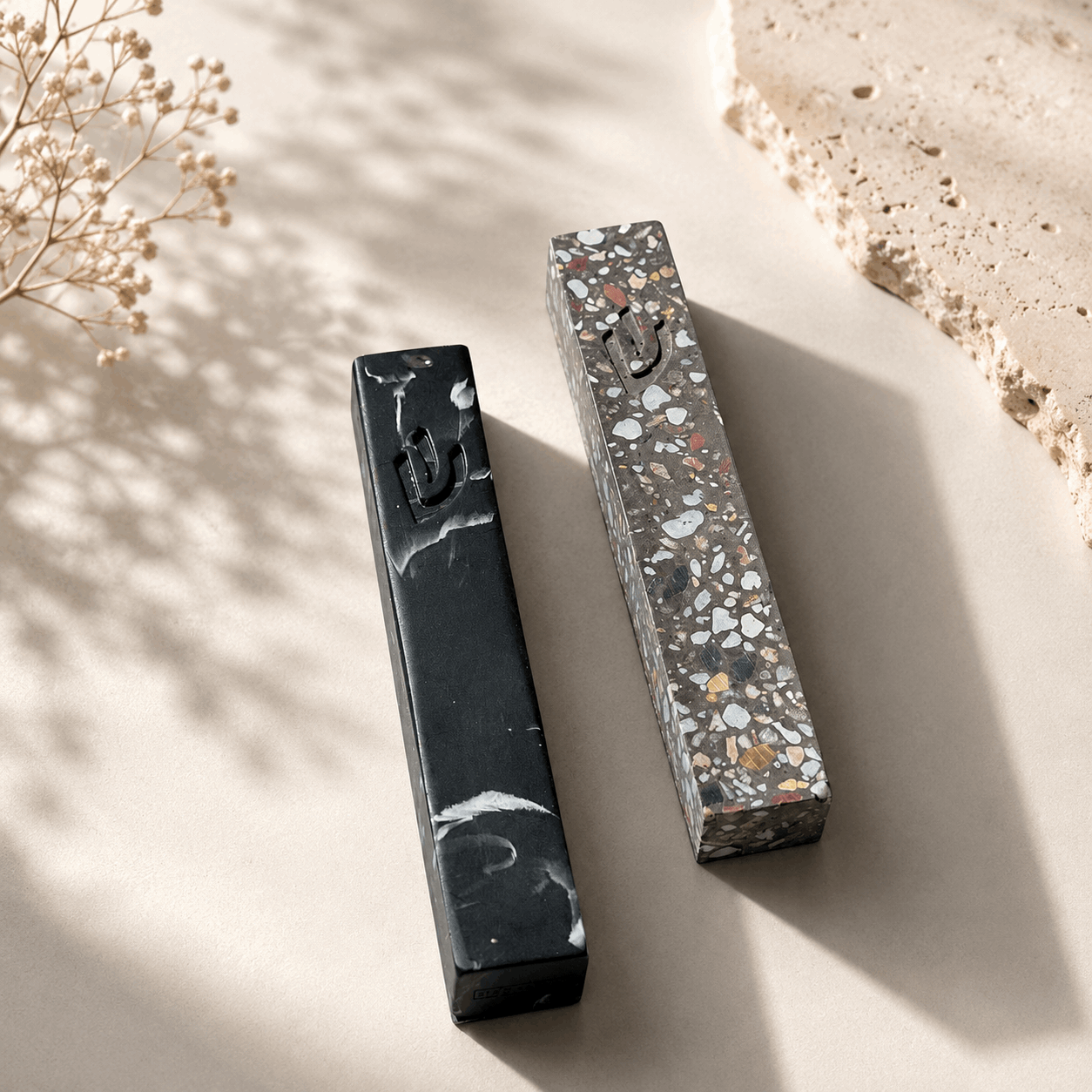 Mezuzah Case – Modern Marble Mezuzah | Fits 4.7" Klaf