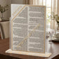 Birkat Hamazon Bencher Stand - Acrylic Gold Edition