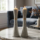 Shabbat Candlesticks - Luxury Polymer Stone Look Set